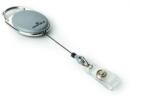 Durable Snur retractabil Durable 80 cm clip tambur oval 10 bucati/set gri (DB832410)