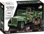 COBI Willys MB cu remorcă și tun M2, 1: 12, 1510 k (CBCOBI-2804)