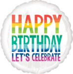 anagram Szülinapi fólia lufi 18" 45cm Happy Birthday (LUFI721616)
