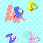  Tapet personalizat Cifre cu animale 52