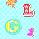  Tapet personalizat Litere colorate 53
