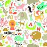  Tapet personalizat Animale si litere 09