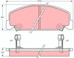 TRW set placute frana, frana disc TRW GDB764 (GDB764)