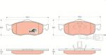 TRW set placute frana, frana disc TRW COTEC GDB1108 (GDB1108)