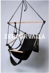 ZeroGravity Fekete függőszék - fekete kötéllel