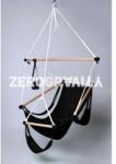 ZeroGravity Fekete függőszék - fehér kötéllel