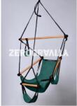 ZeroGravity Sötétzöld gyermek függőszék - fekete kötéllel