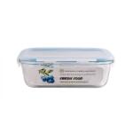 Casa Plastor Cutie pentru alimente, din sticla termorezistenta, capac din plastic, 1, 04 litri, Fresh Food (430-D-F-1040)