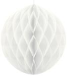 PartyDeco Bilă de hârtie - Albă 40 cm