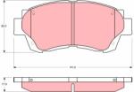 TRW set placute frana, frana disc TRW GDB3155 (GDB3155)