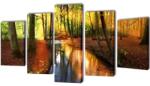 VidaXL Set de tablouri din pânză cu temă pădure 100 x 50 cm (241578)