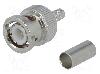 Amphenol Conector BNC, Impedanţa de unda, tata, Placare contact, AMPHENOL - B1121A1-ND3G-1A-50