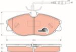 TRW set placute frana, frana disc TRW COTEC GDB1259 (GDB1259)