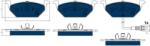 TRW set placute frana, frana disc TRW ELECTRIC BLUE GDB1386BTE (GDB1386BTE)