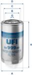 UFI filtru combustibil UFI 24.999. 00 (24.999.00) - automobilus