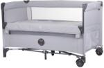 Chipolino Patut pliabil Chipolino Relax ash grey linen cu laterala culisanta (KOSIRE241AS)