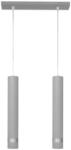 Helam Lustră LED pe cablu TUBA 2xGU10/4, 8W/230V gri/crom mat (HE1287)