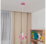 Helam Lustră pe cablu pentru copii STARS 1xE27/15W/230V roz/alb (HE1687)