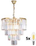 Brilagi Lustră de cristal pe lanț Brilagi MOZART 5xE14/40W/230V auriu (BG0751)