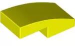 LEGO® 11477c236 - LEGO neon sárga kocka íves, 2 x 1 méretű, sima (11477c236)
