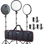 Viltrox Set 3 Lampi LED 25W Viltrox VL-500T Triple Kit Round 1550lux Bicolor 3300-5600K