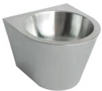 Faneco lavoar 36x36 cm semicircular clasică rezistent la vandalism oţel mat N13036C. S (N13036CS)
