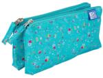 OXFORD Penar etui dublu 2 fermoare OXFORD floral, Turcoaz (400159625) Penar