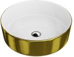 Lavita Merida lavoar 37x37 cm rotund de blat alb-auriu luciu 5900378325765 (5900378325765)