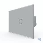 LIVOLO Intrerupator Simplu Cap Scara / Cruce cu Touch LIVOLO din Sticla, Standard Italian - culoare gri