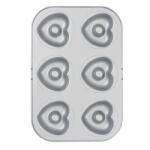 Decora Tava 6 Cavitati Forme Inimioare O 7.5 x H 2.3 cm, Otel Antiaderent (70037)