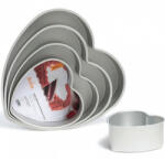 Decora Tava Inima Margini Drepte, O 20 x H 7.5 cm, Aluminiu Anodizat (62669)
