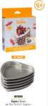 Decora Tava Coacere Blat Tort Inima 15 x 15 x H 2 cm, Aluminiu Anodizat, Set 5 buc (70034)