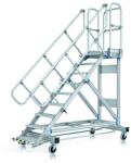 ZARGES Gurulós dobogós lépcső ZARGES ERGO Stop-pal 4250_60°_1000 (ZARGES_40255126) - profiletra