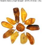  Pandantiv Ambra cu Argint Neregulat - 24-39 x 14-18 mm - 1 Buc