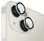 Uniq Optix kamera lencse védő üvegfólia ezüst szegéllyel, applikátorral iPhone 14 / 14 Plus