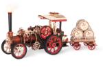 Rokr Puzzle 3D, Tractorul cu Motor cu aburi, ROKR, lemn, 469 piese