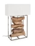 Bizzotto Veioza lemn metal maro bumbac alb Kubi 54x20x76 cm (0826622)