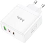 hoco. N30 hálózati töltő 1XUSB-A és 2xUSB-C csatlakozással QC PD 65W GaN - fehér