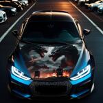 AVEX Folie Capota Auto Hood Art rezistenta la exterior, marime M (165 x 120cm) - Cod: AVX-CAPOTA-022M (AVX-CAPOTA-022M)