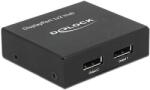 Delock Сплитер DeLock, DisplayPort 1.2 Splitter 1 x DisplayPort in - 2 x DisplayPort out 4K (DELOCK-87691) - cybertrade