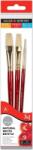 Daler-Rowney Simply Oil Brush Natural Bright and Flat Комплект четки 3 бр (216940301)