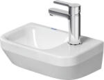 Duravit No. 1 kézmosó túlfolyó nélkül 360x220 mm, jobb oldali csaplyukka, magasfényű fehér 07453600412 (07453600412)