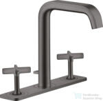 Hansgrohe AXOR CITTERIO E 3 üléses mosdó csaptelep automata leeresztővel, szálcsiszolt fekete króm 36116340 (36116340)