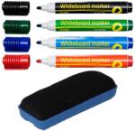 d.rect Set 4 markere whiteboard si burete magnetic D. RECT (LV105106)