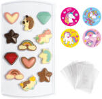 Decora Praline Decoruri Ciocolata, Unicorn O 1.5 x H 2.6 cm - Set Matrita Plastic si Accesorii Ambalare (890010) Forma prajituri si ustensile pentru gatit