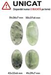  Pandantiv Prehnit cu Epidot Oval - 41-51 x 23-29 x 6-7 mm