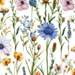 Takoy Țesătură pânză din vâscoză 150 cm flori de luncă Wendy