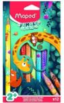Maped Jungle Fever VASTAG háromszögletű színesceruza készlet - 12 színű (CW-863700) - lurkojatek