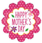 Grabo Balon folie floare roz Happy Mother Day Ziua Mamei 45 cm - articole-petreceri - 21,99 RON
