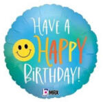 Grabo Balon folie rotund Have a Happy Birthday smile 46 cm